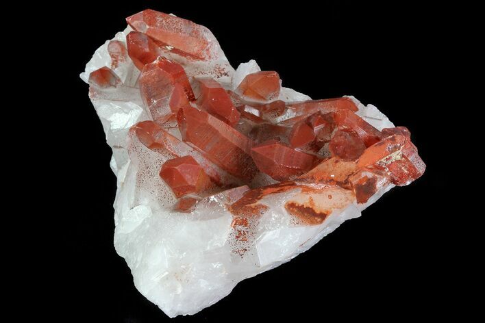 Natural, Red Quartz Crystal Cluster - Morocco #80562